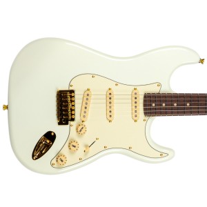 Jet Guitars JS-380 OWG Roasted Maple and Rosewood with Gold Hardware - White